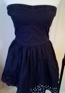 Hollister junior size navy blue halter dress, sz M